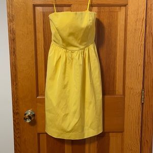 Yellow Strapless JCrew Dress
